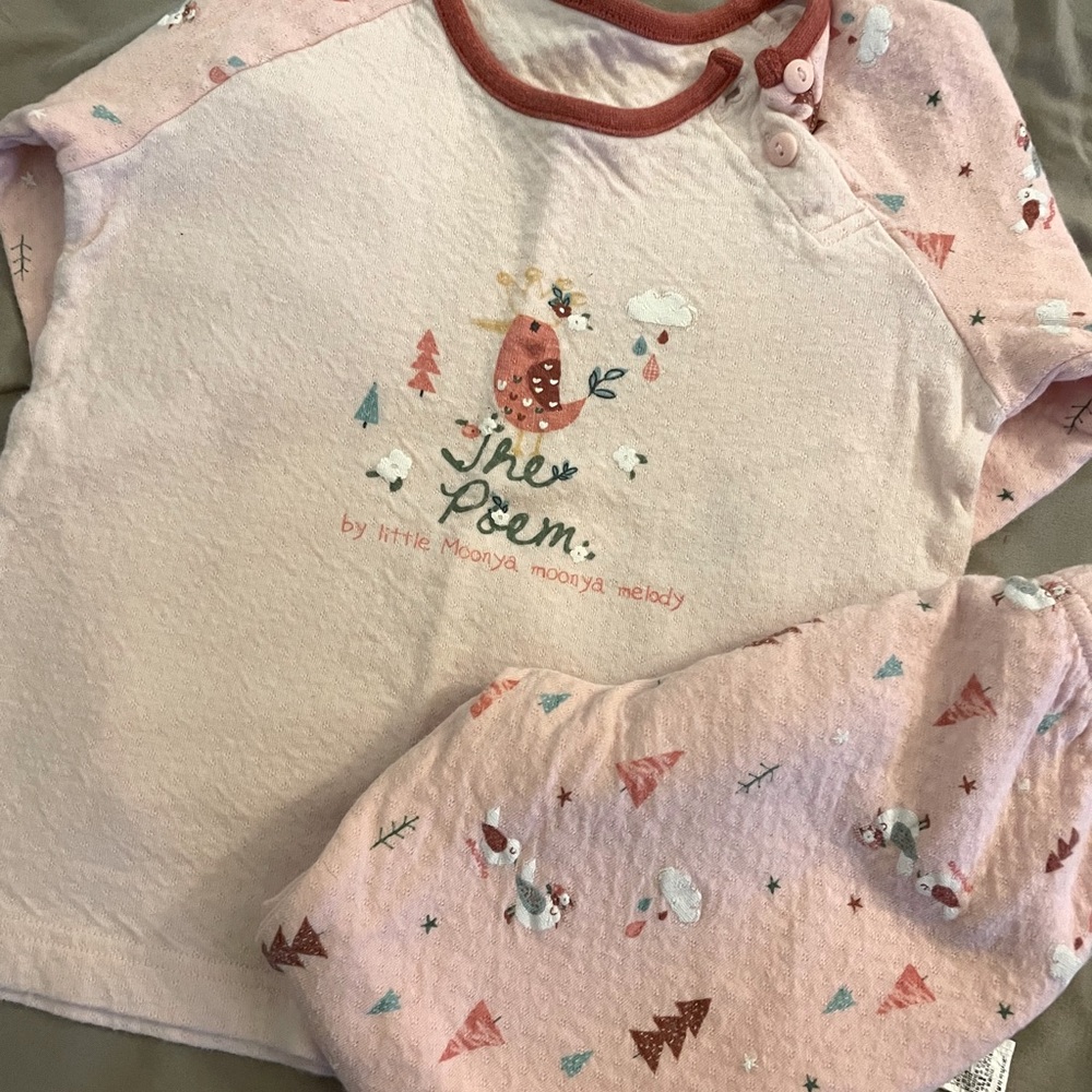 Bird-themed Pajama Set